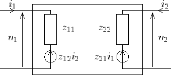 schema equivalent du quadripole avec les impedances