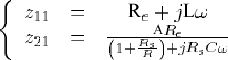 Expressions de z11 et z12