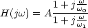 H(jomega)=A(1+jomega/omega0)/(1+jomega/omega1)