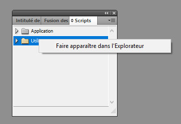 Même fenêtre modale que précédemment, avec une infobulle sur le texte « Faire apparaître dans l'Explorateur »